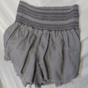Gray Women's Smocked Shorts